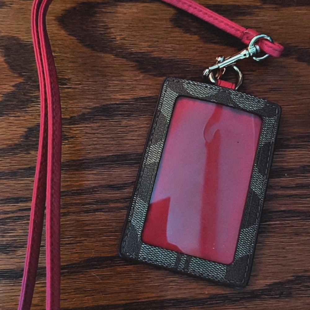 BRAND NEW without tags. Authentic COACH leather ID badge holder.